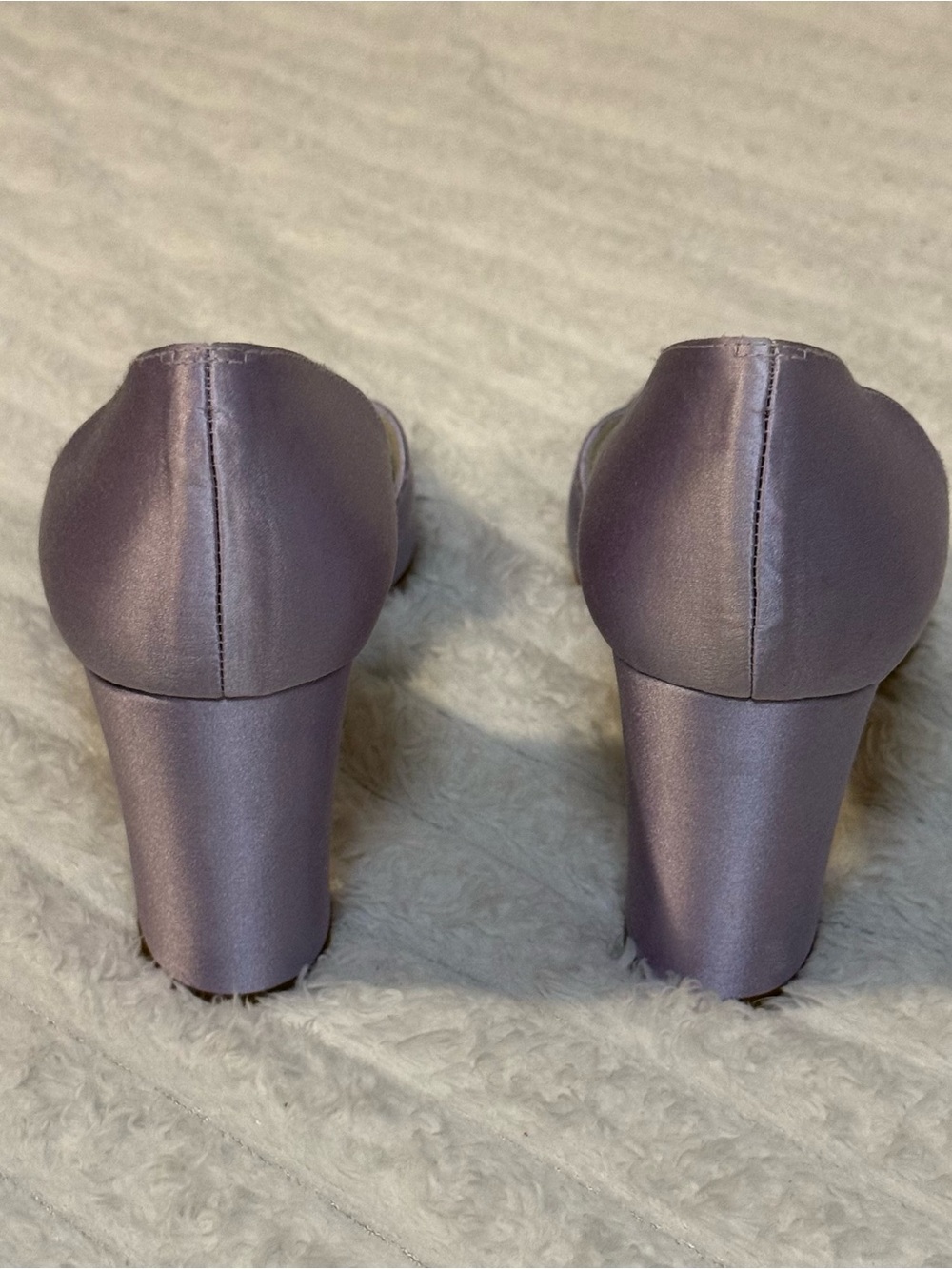 Stuart Weitzman Lilac Satin D'Orsay Pumps - Picture 2 of 5